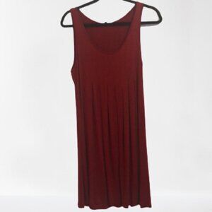 Amazon KaiSheng -Rayon/Spandex Women's Tank Swing Dress. Red Size L.